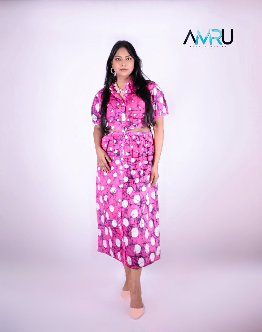 BLUSH SERENITY BATIK DRESS WD0026