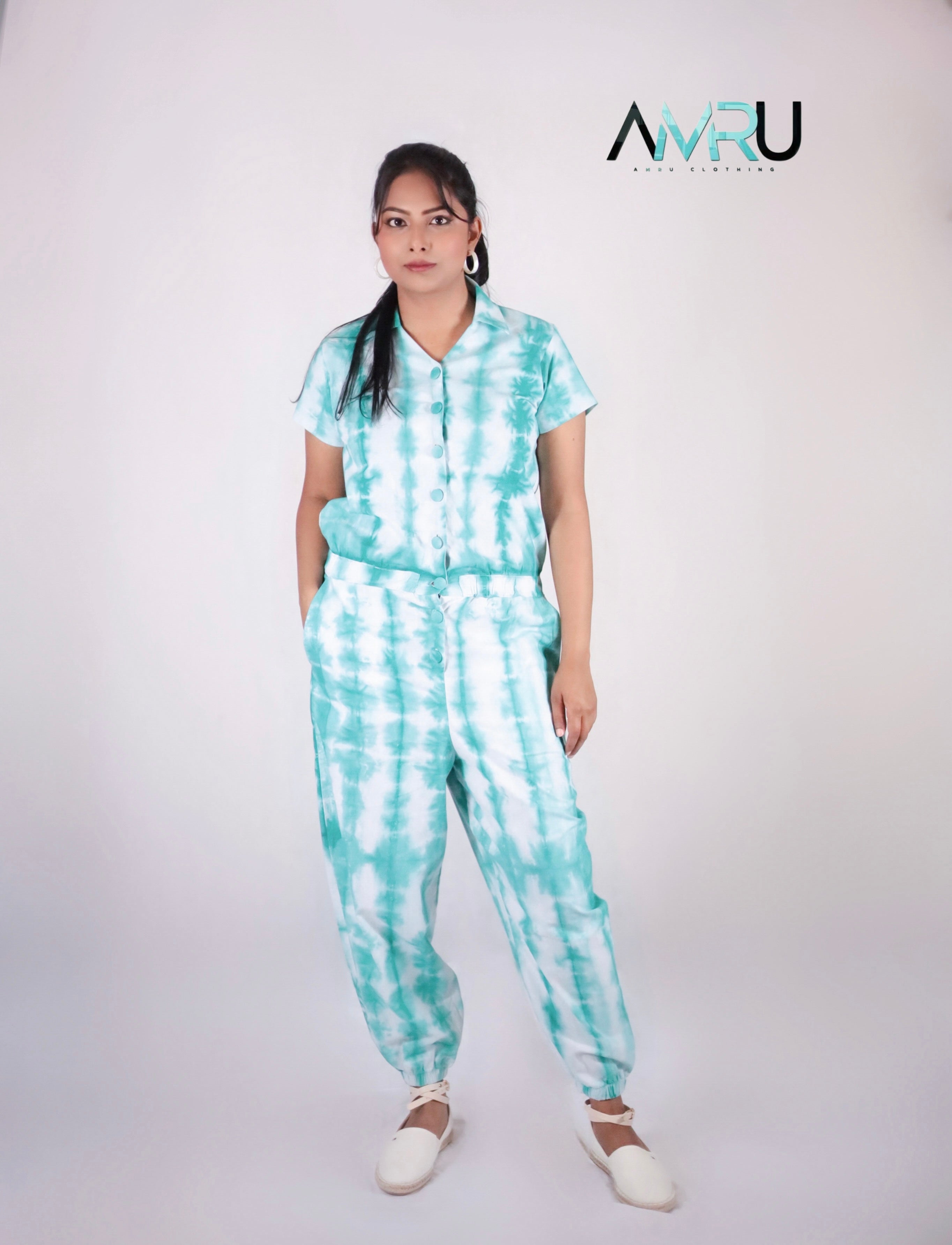 TEAL AURA JUMPSUIT WD0033